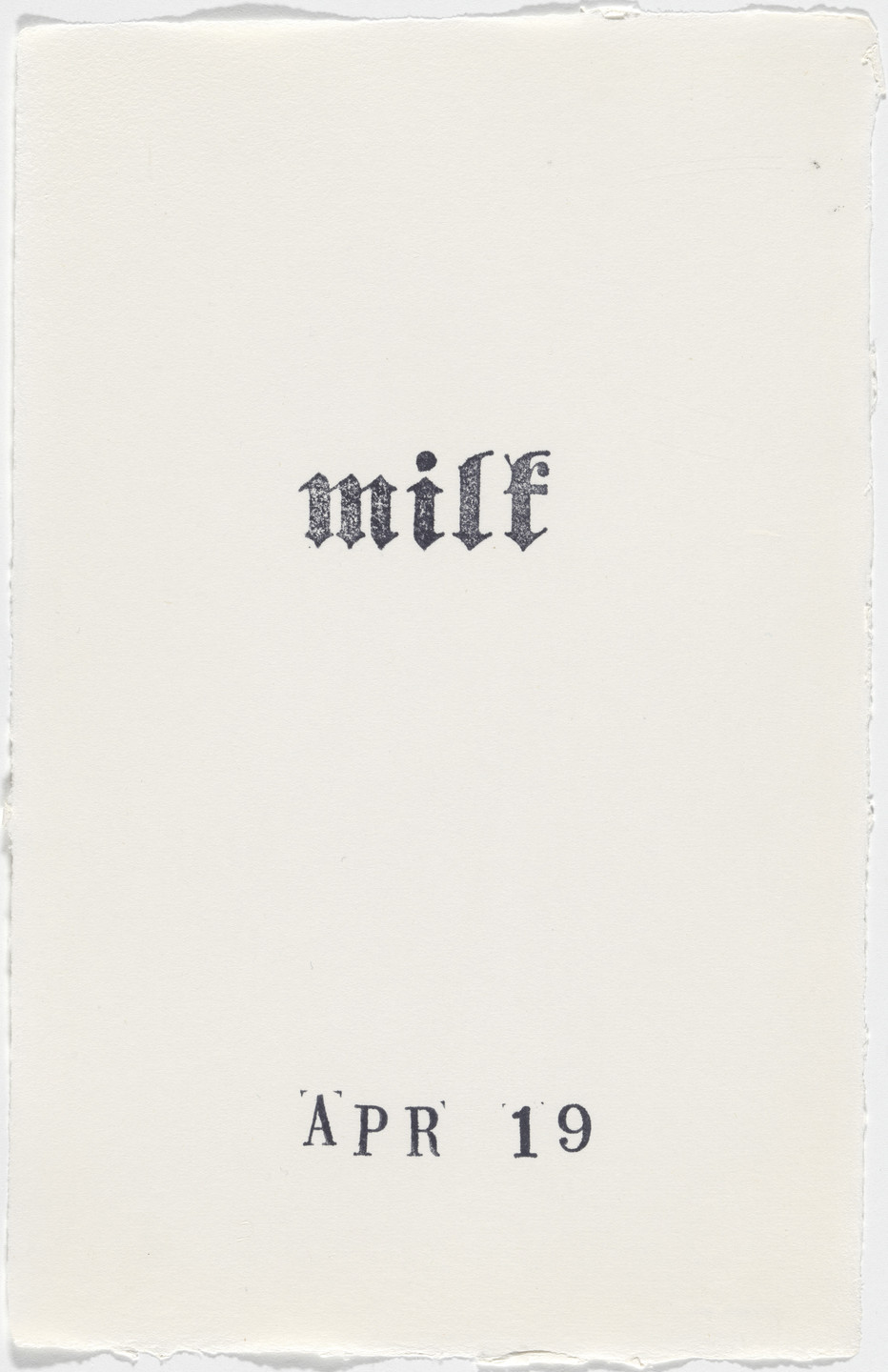 Kiki Smith. Untitled (Book of Hours). 1986–2003