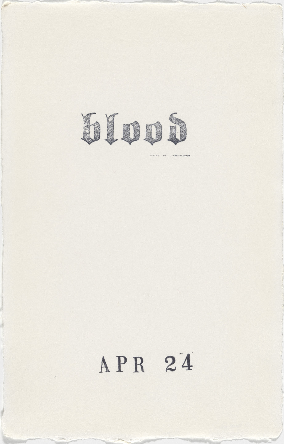 Kiki Smith. Untitled (Book of Hours). 1986–2003