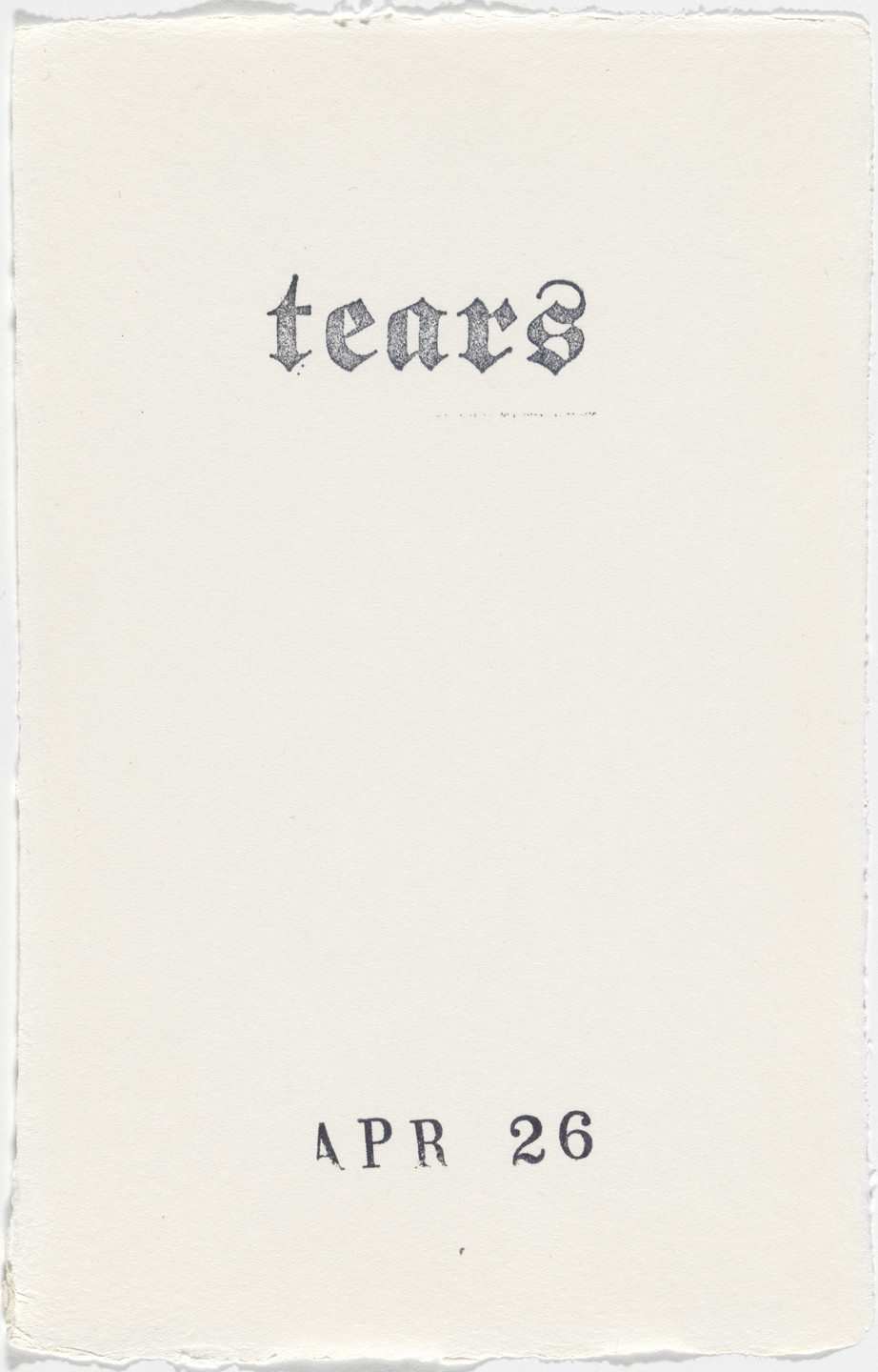 Kiki Smith. Untitled (Book of Hours). 1986–2003