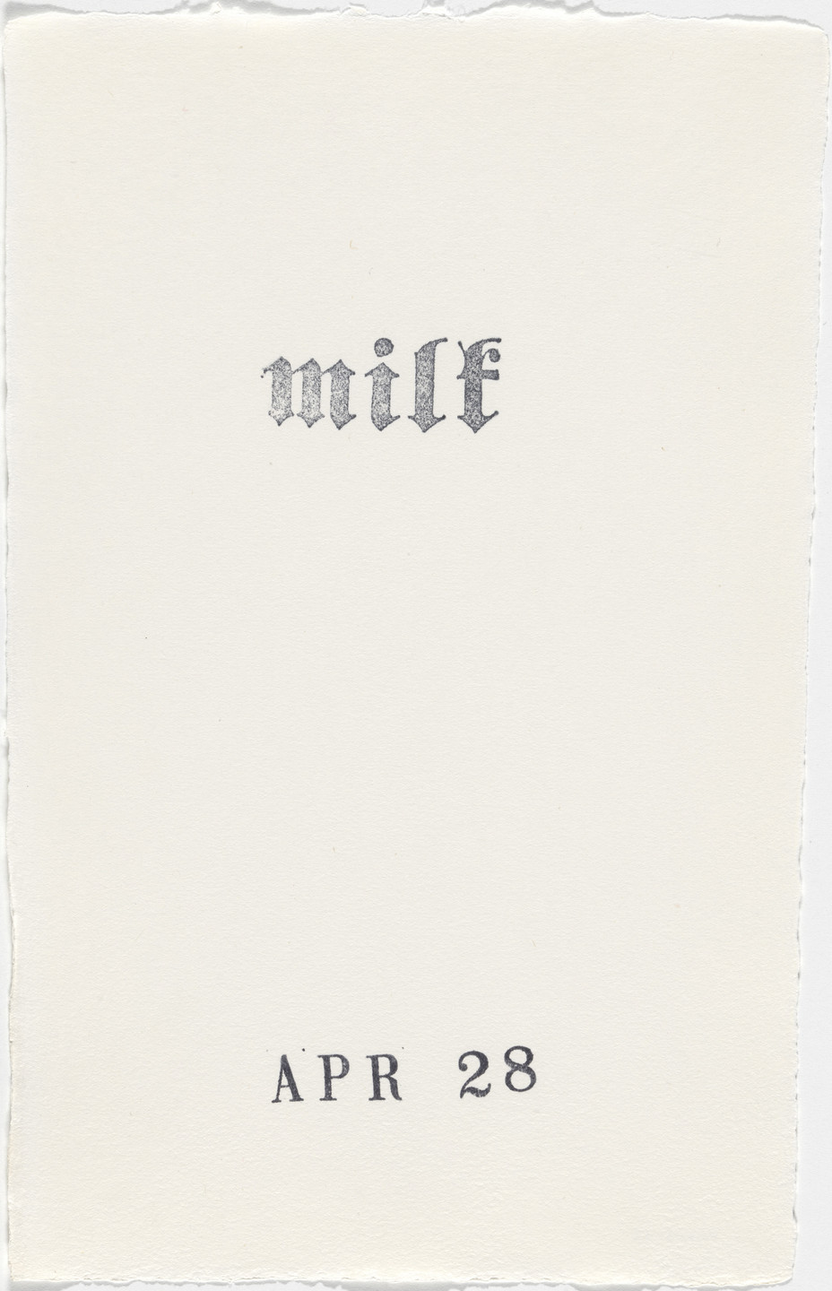 Kiki Smith. Untitled (Book of Hours). 1986–2003
