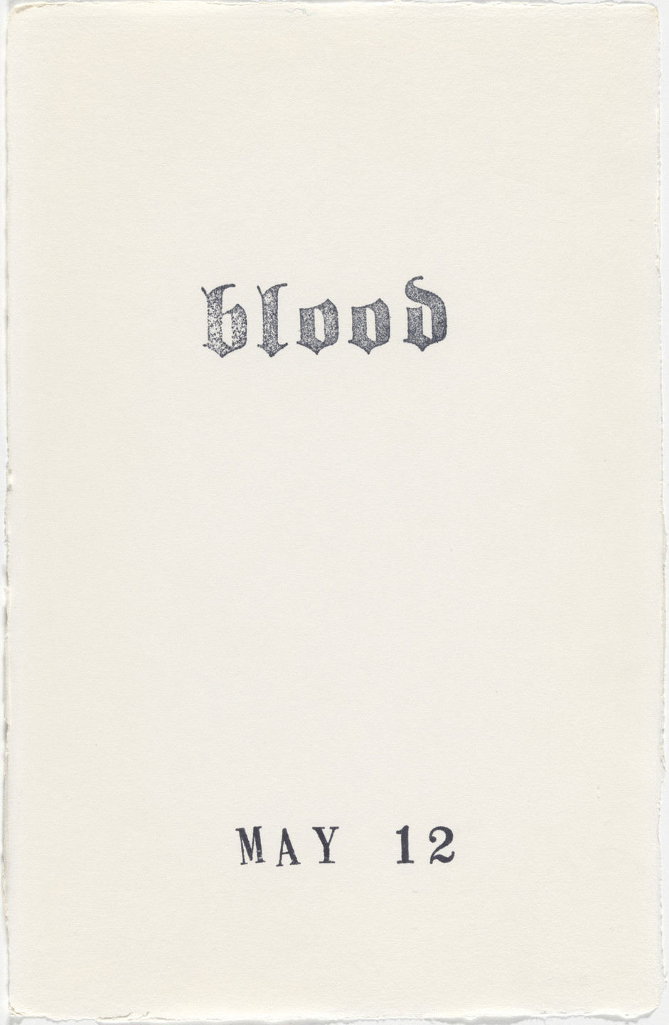 Kiki Smith. Untitled (Book of Hours). 1986–2003