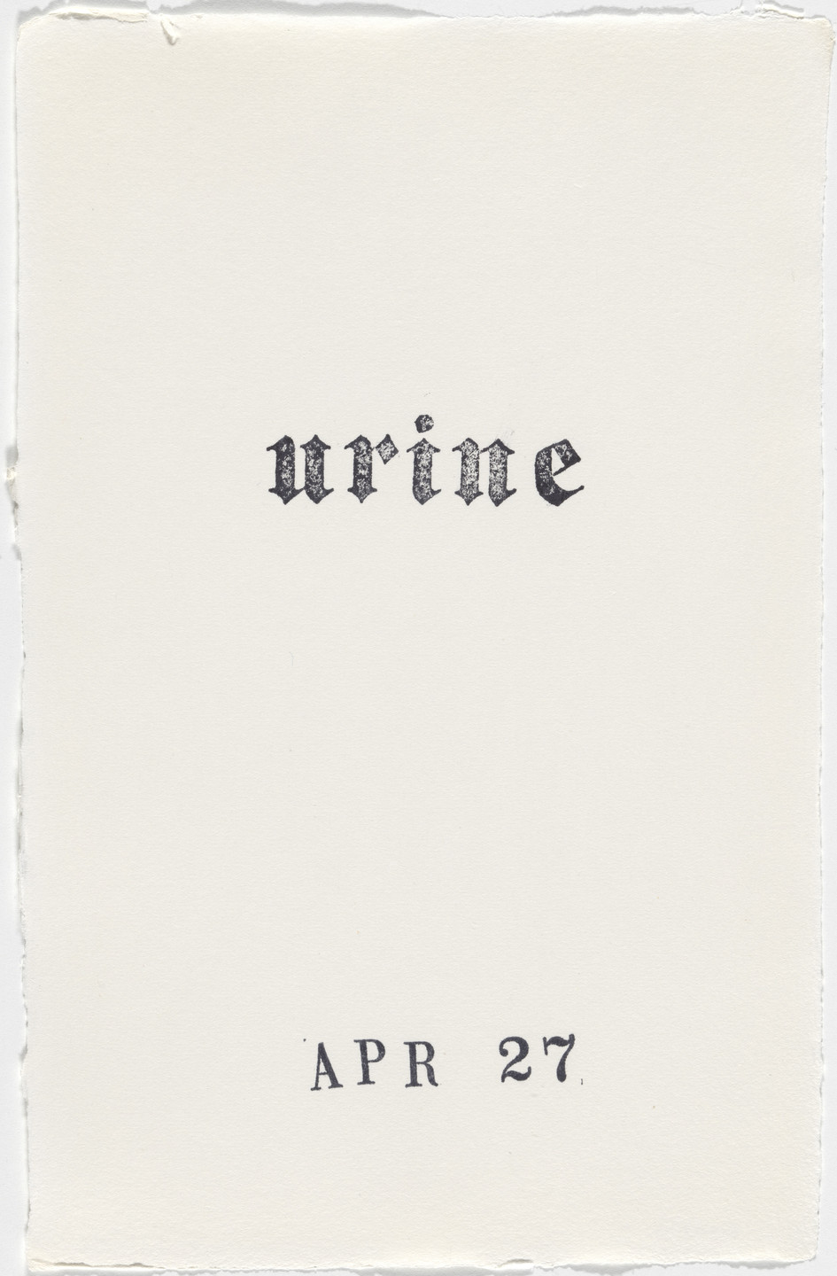 Kiki Smith. Untitled (Book of Hours). 1986–2003