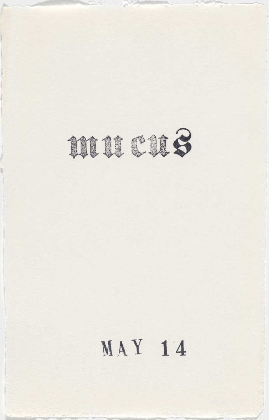 Kiki Smith. Untitled (Book of Hours). 1986–2003