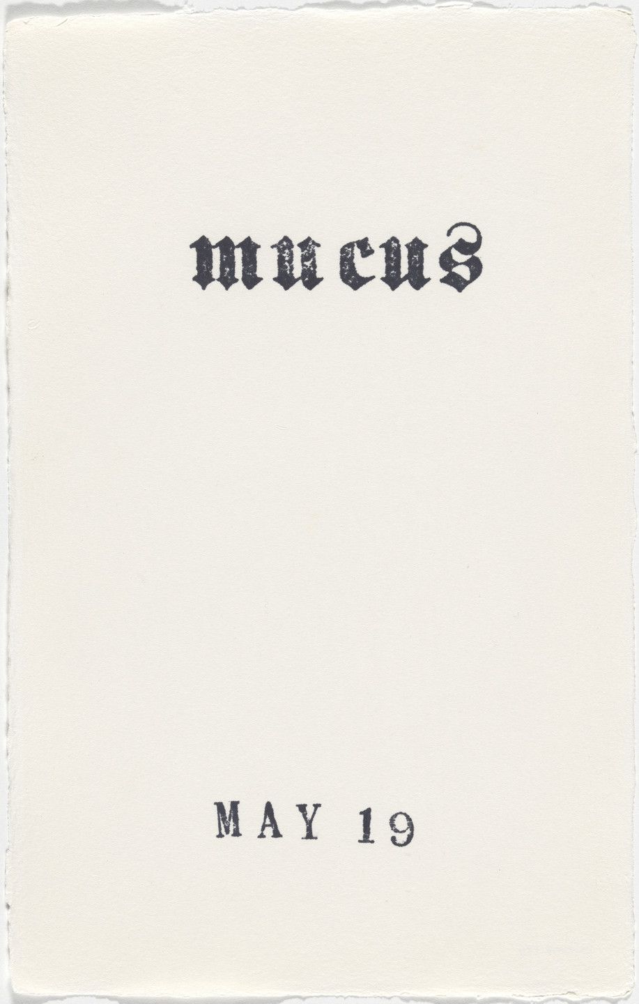 Kiki Smith. Untitled (Book of Hours). 1986–2003