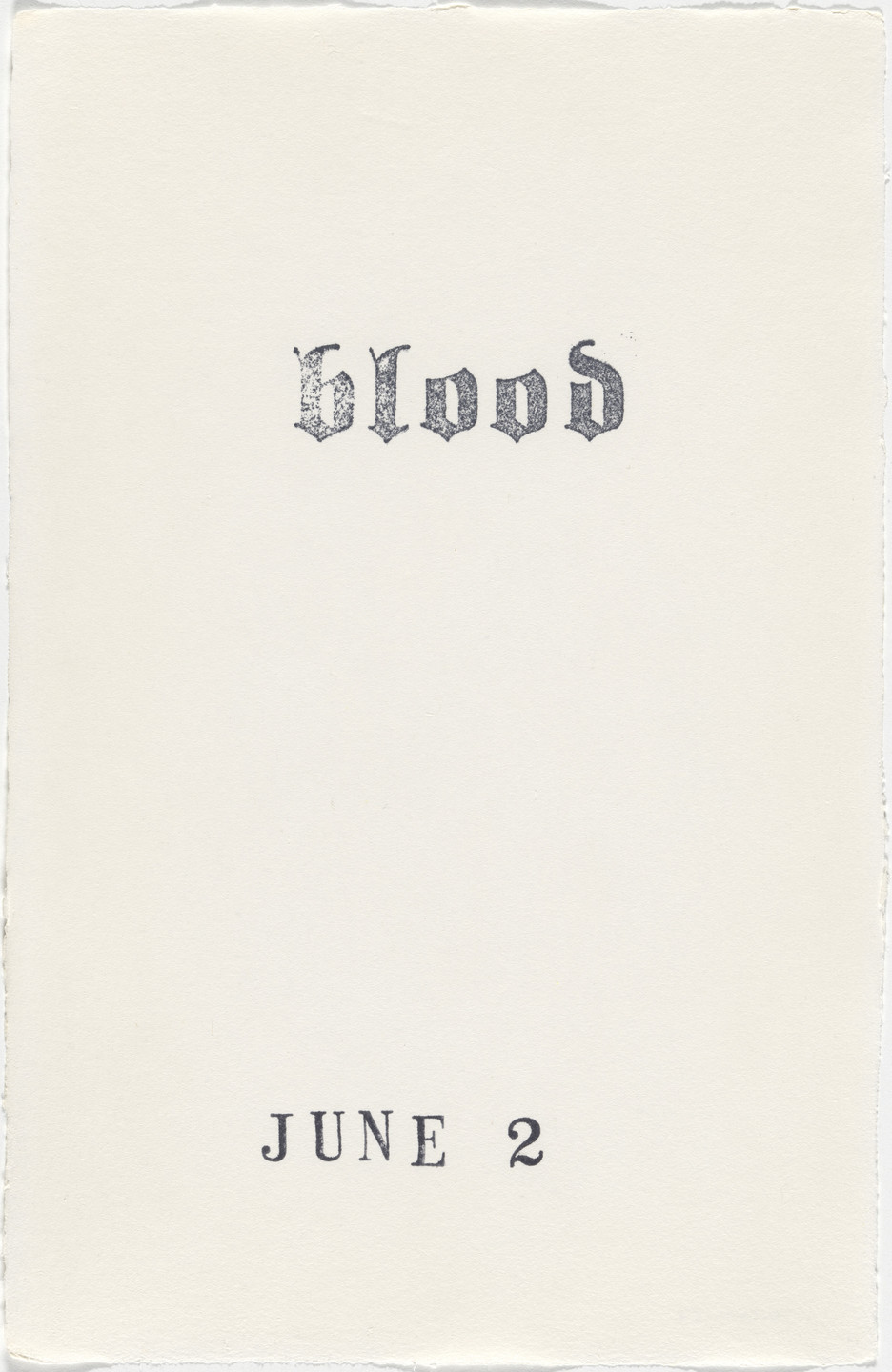 Kiki Smith. Untitled (Book of Hours). 1986–2003