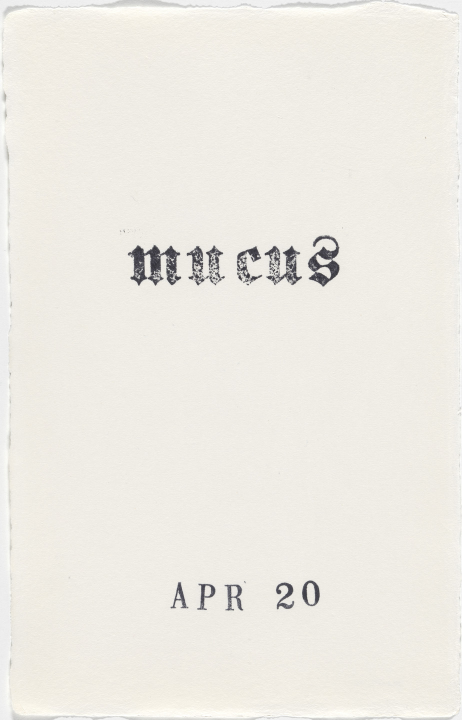 Kiki Smith. Untitled (Book of Hours). 1986–2003