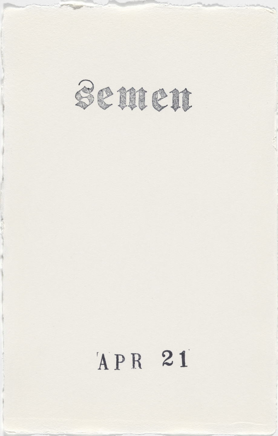 Kiki Smith. Untitled (Book of Hours). 1986–2003