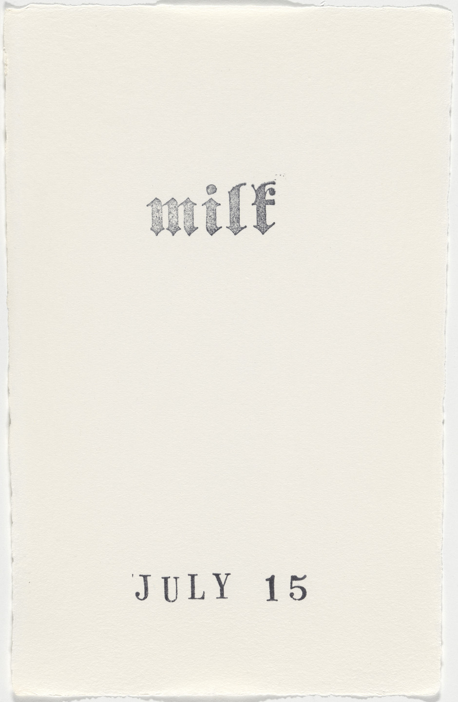 Kiki Smith. Untitled (Book of Hours). 1986–2003