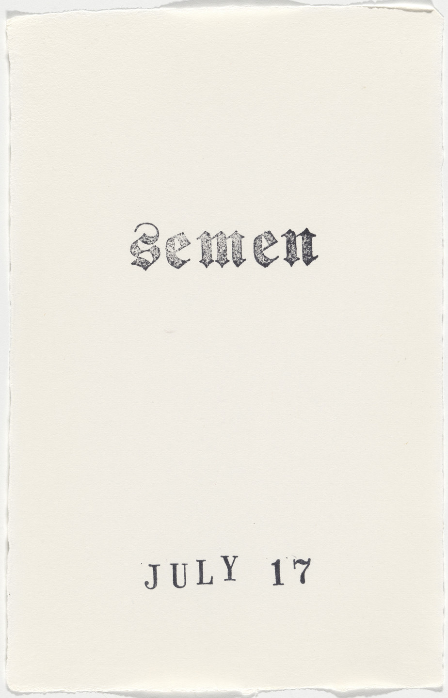 Kiki Smith. Untitled (Book of Hours). 1986–2003