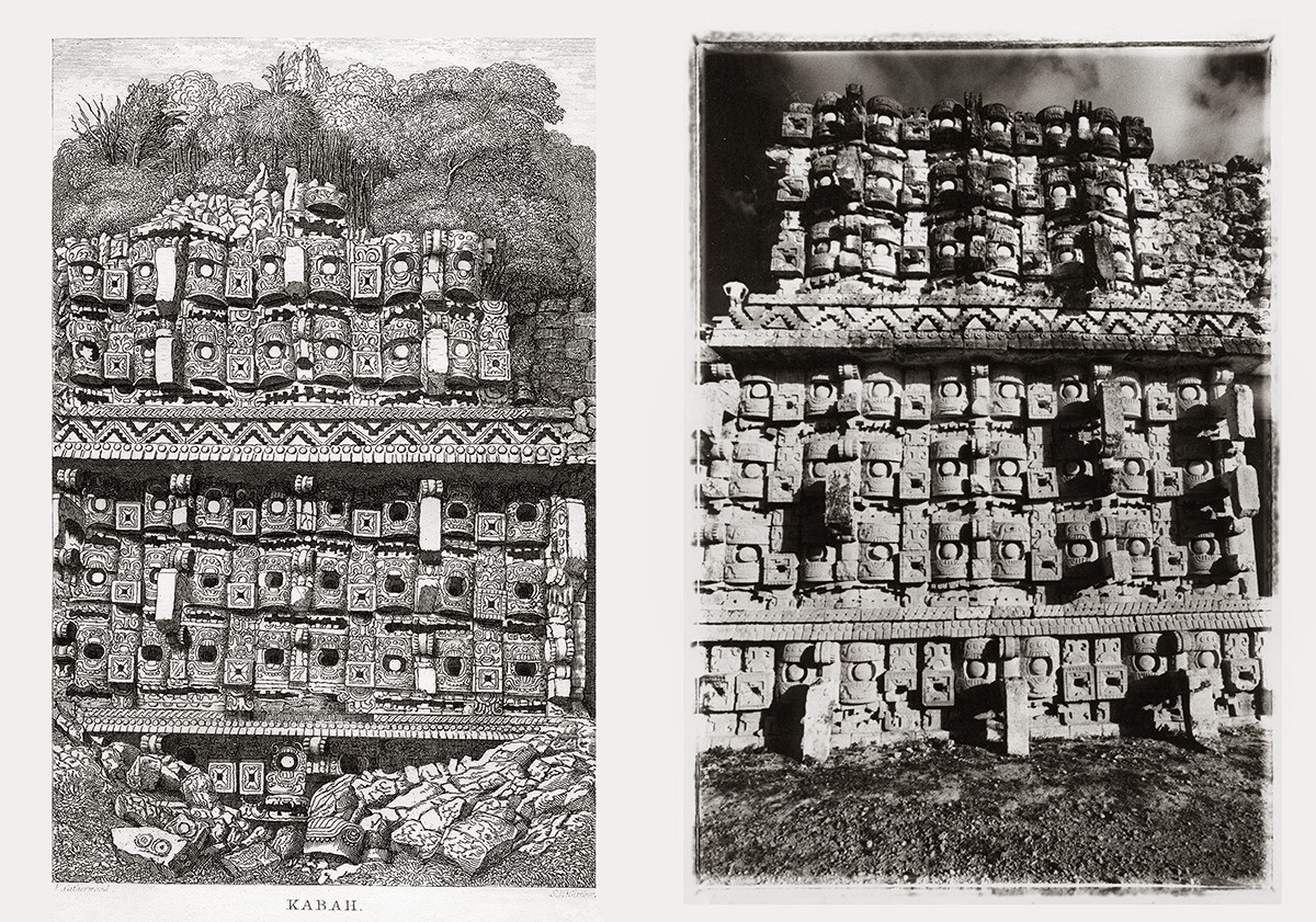 Leandro Katz. Kabah, after Catherwood [Temple of the Masks]. 1985
