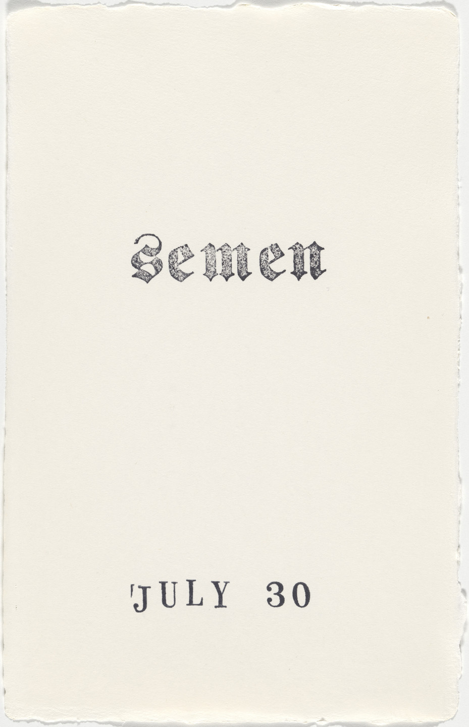 Kiki Smith. Untitled (Book of Hours). 1986–2003