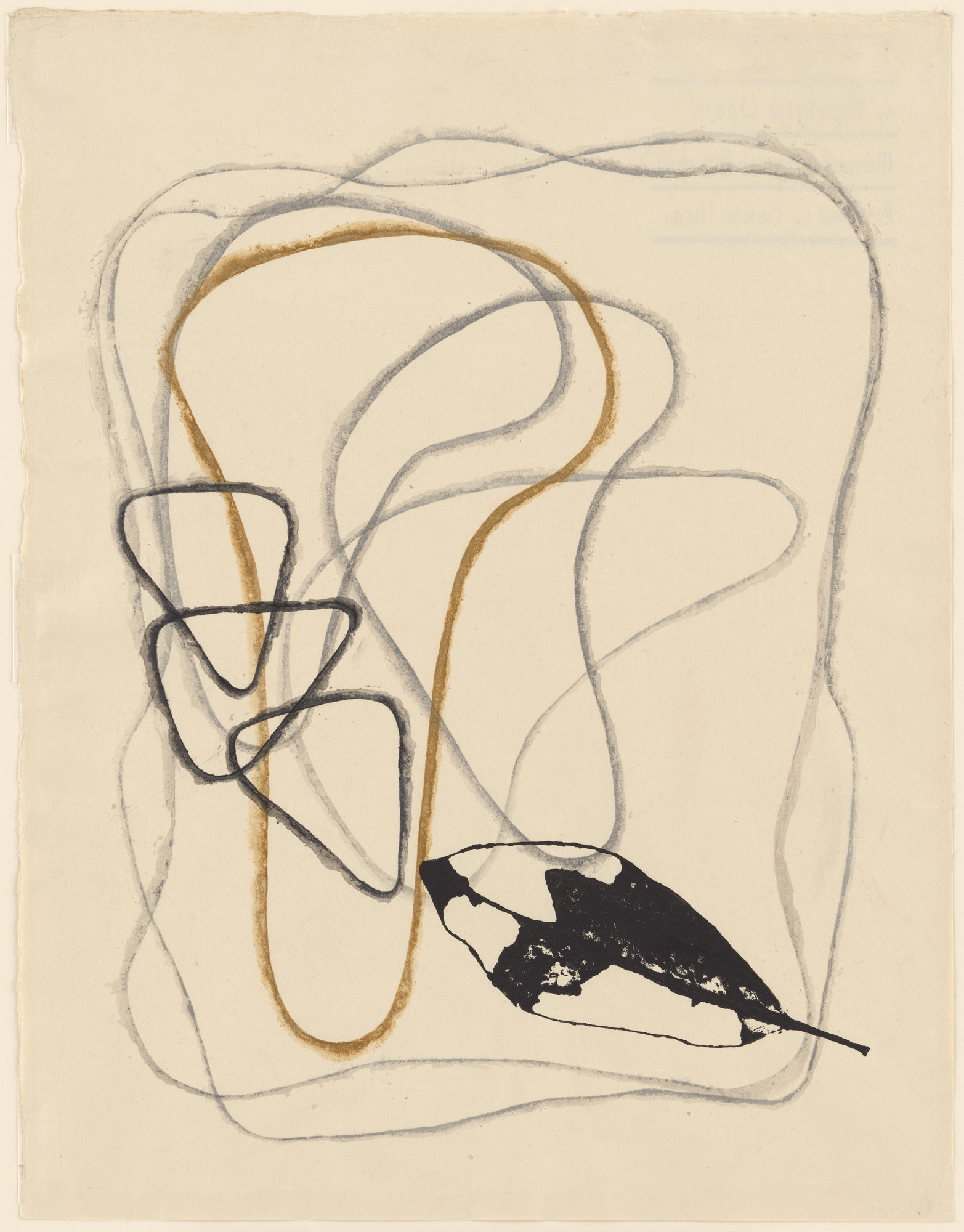 Koshiro Onchi. Poem No. 22: Leaf and Clouds