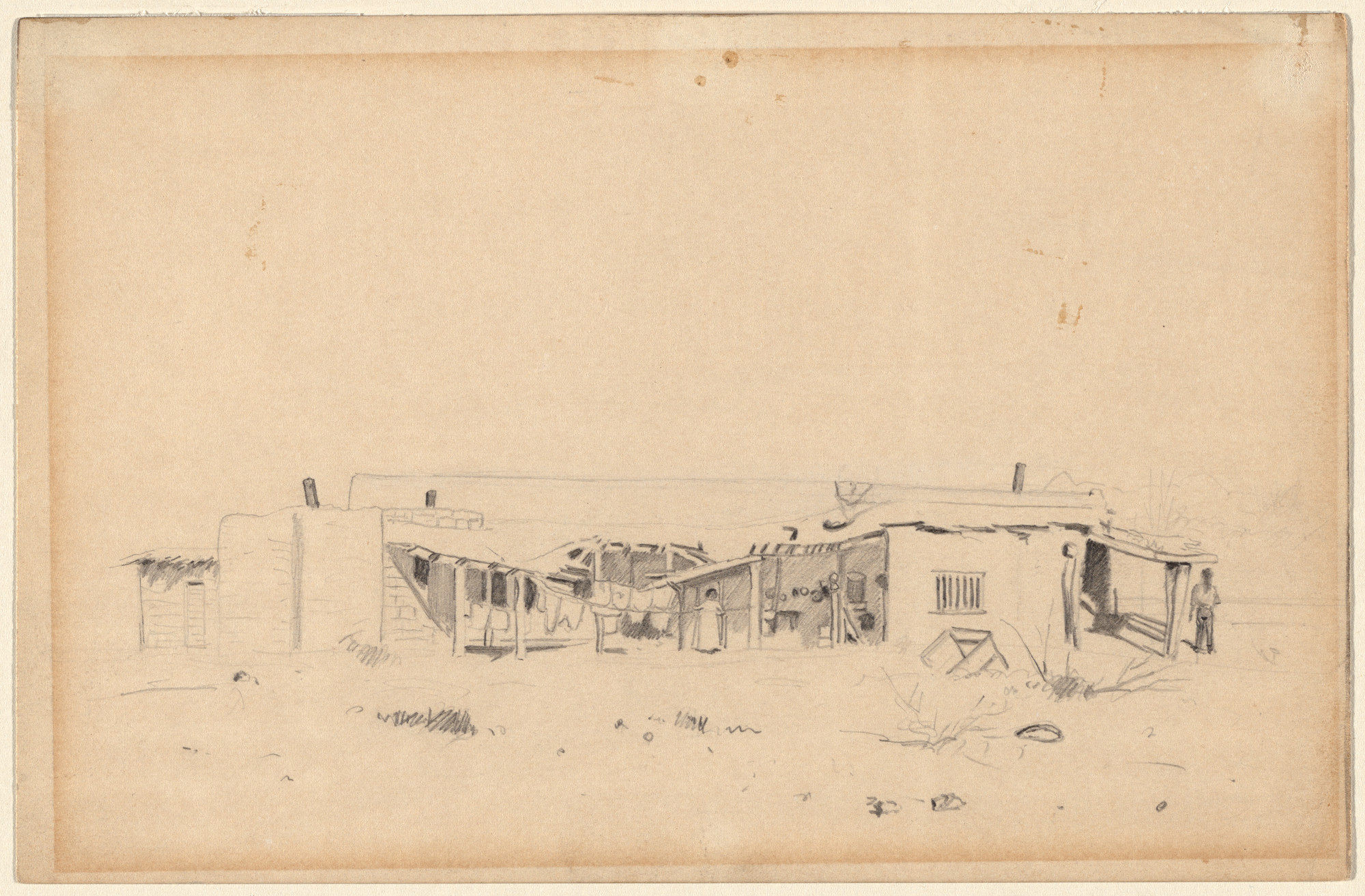 Louis Michel Eilshemius. Indian Adobe House, Yuma, Arizona. 1894