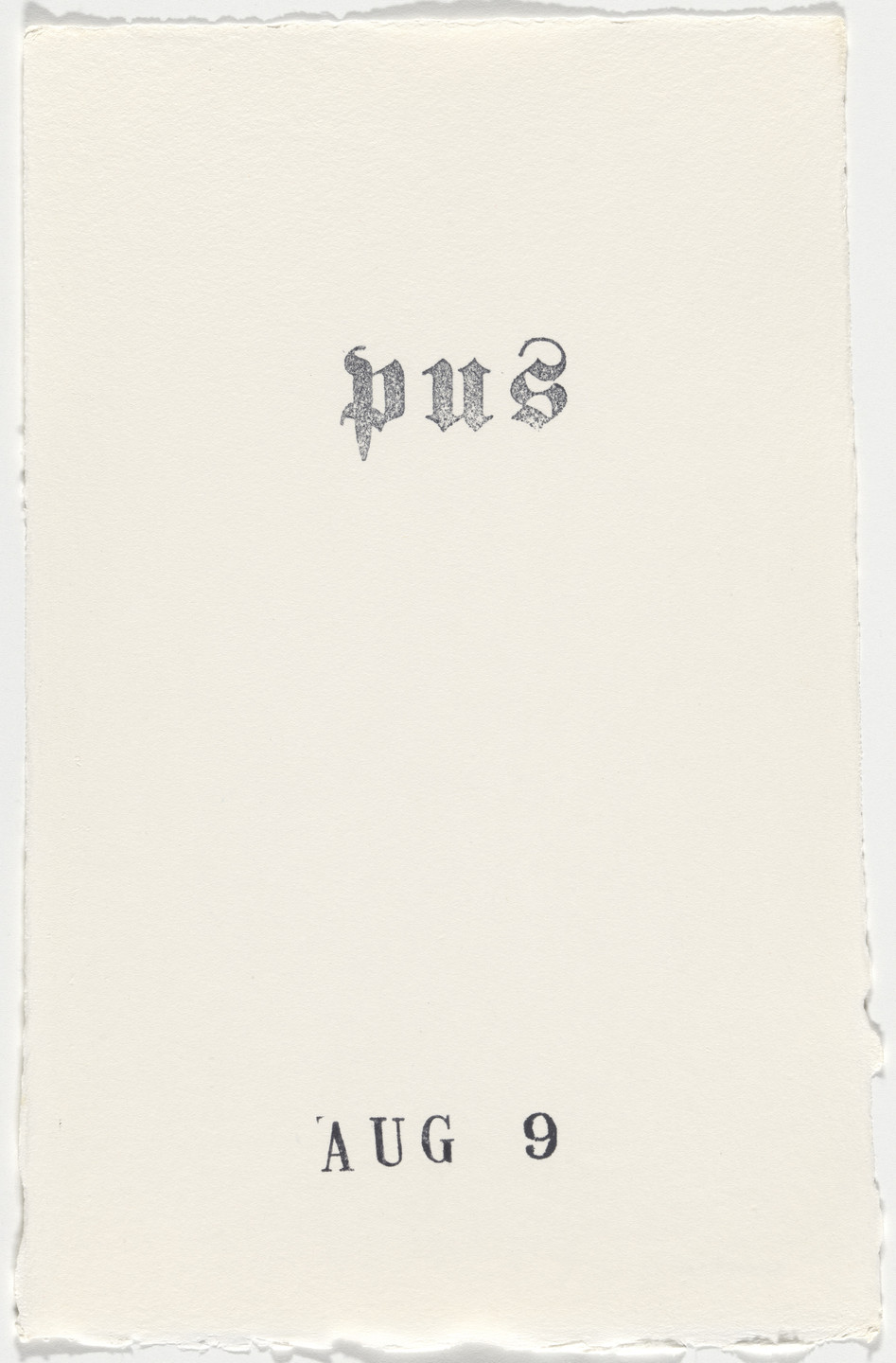 Kiki Smith. Untitled (Book of Hours). 1986–2003