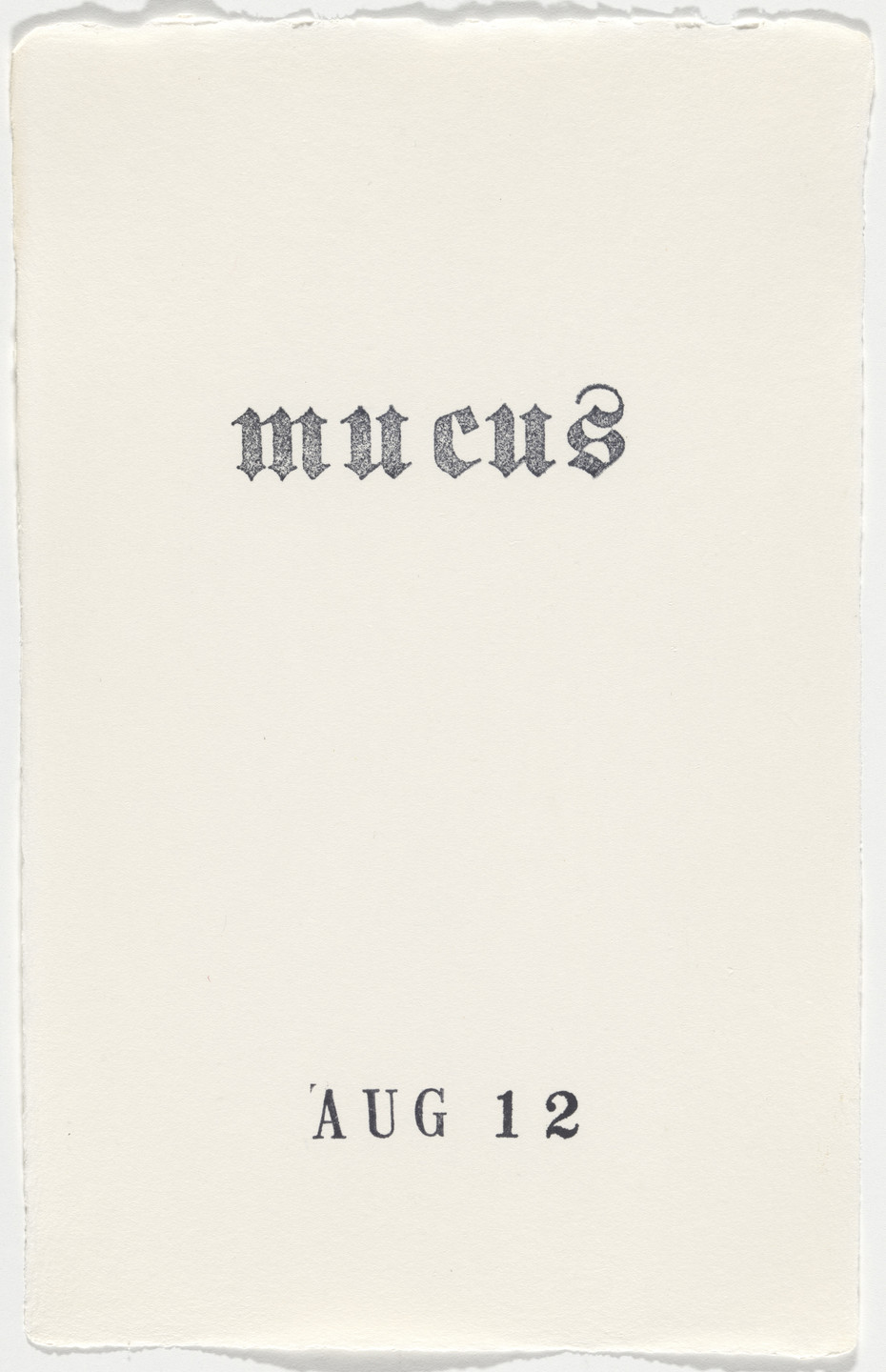 Kiki Smith. Untitled (Book of Hours). 1986–2003