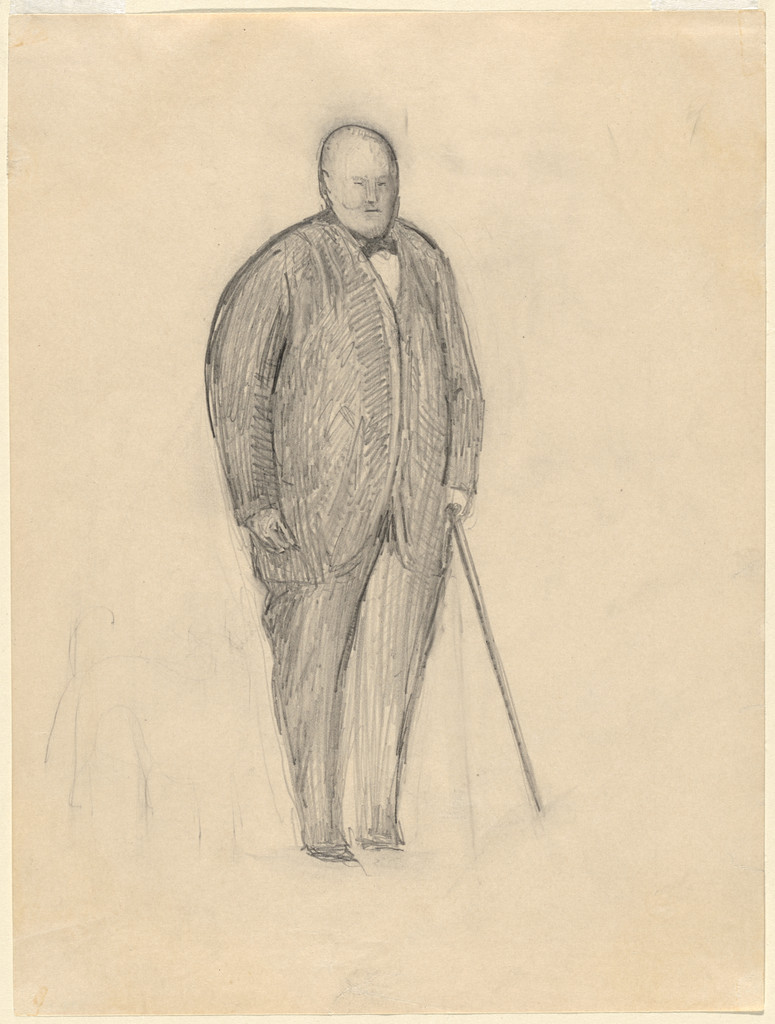 Standing Man, Elie Nadelman, c. 1909, Pencil on paper