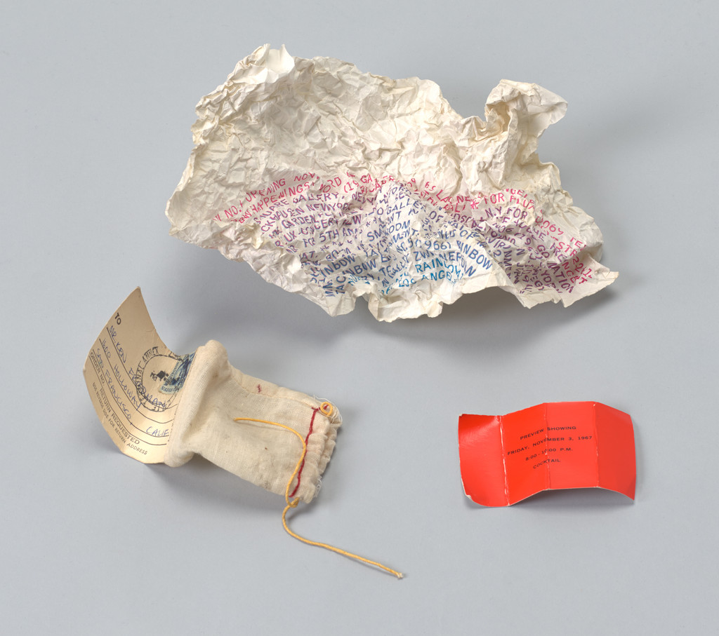 Announcement for Tactile Rainbow No. 6, Gallery 669, Los Angeles, November–December 1967