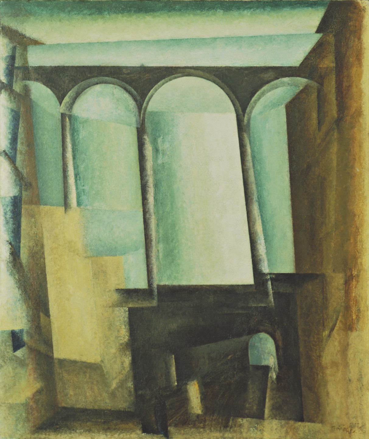 Lyonel Feininger. Viaduct. 1920