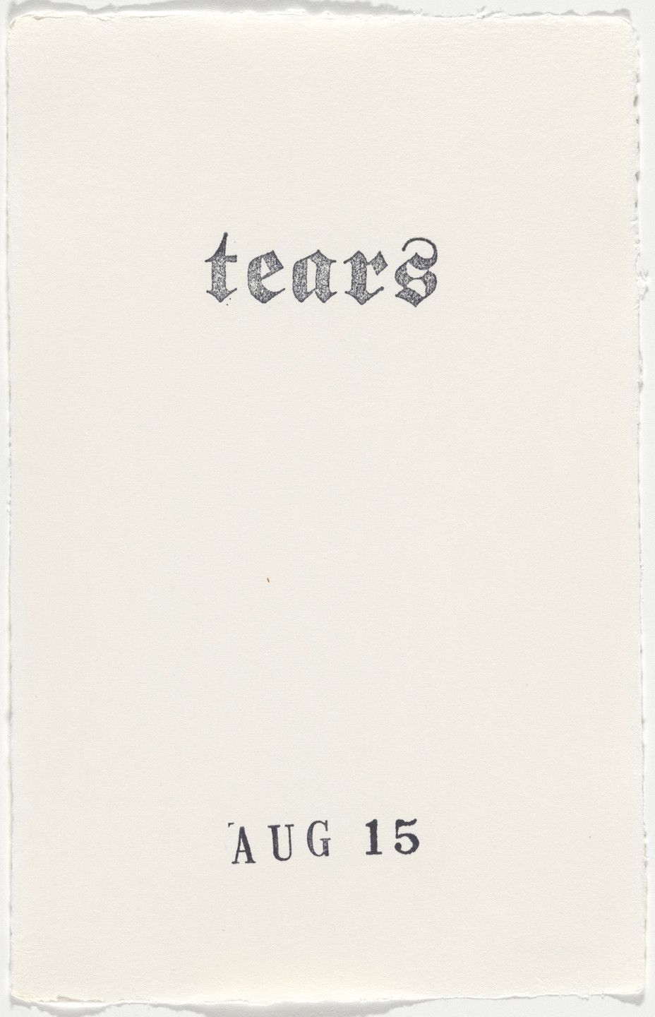 Kiki Smith. Untitled (Book of Hours). 1986–2003