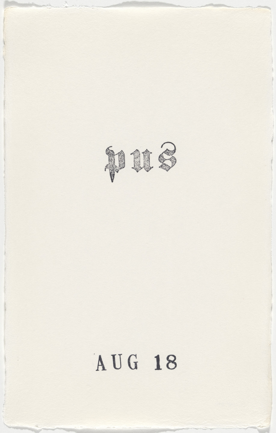 Kiki Smith. Untitled (Book of Hours). 1986–2003