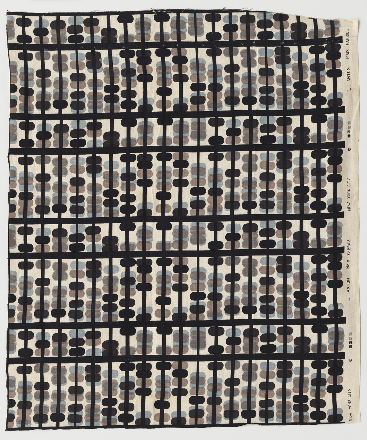 Paul Rand. Abacus (Furnishing fabric). c.1946