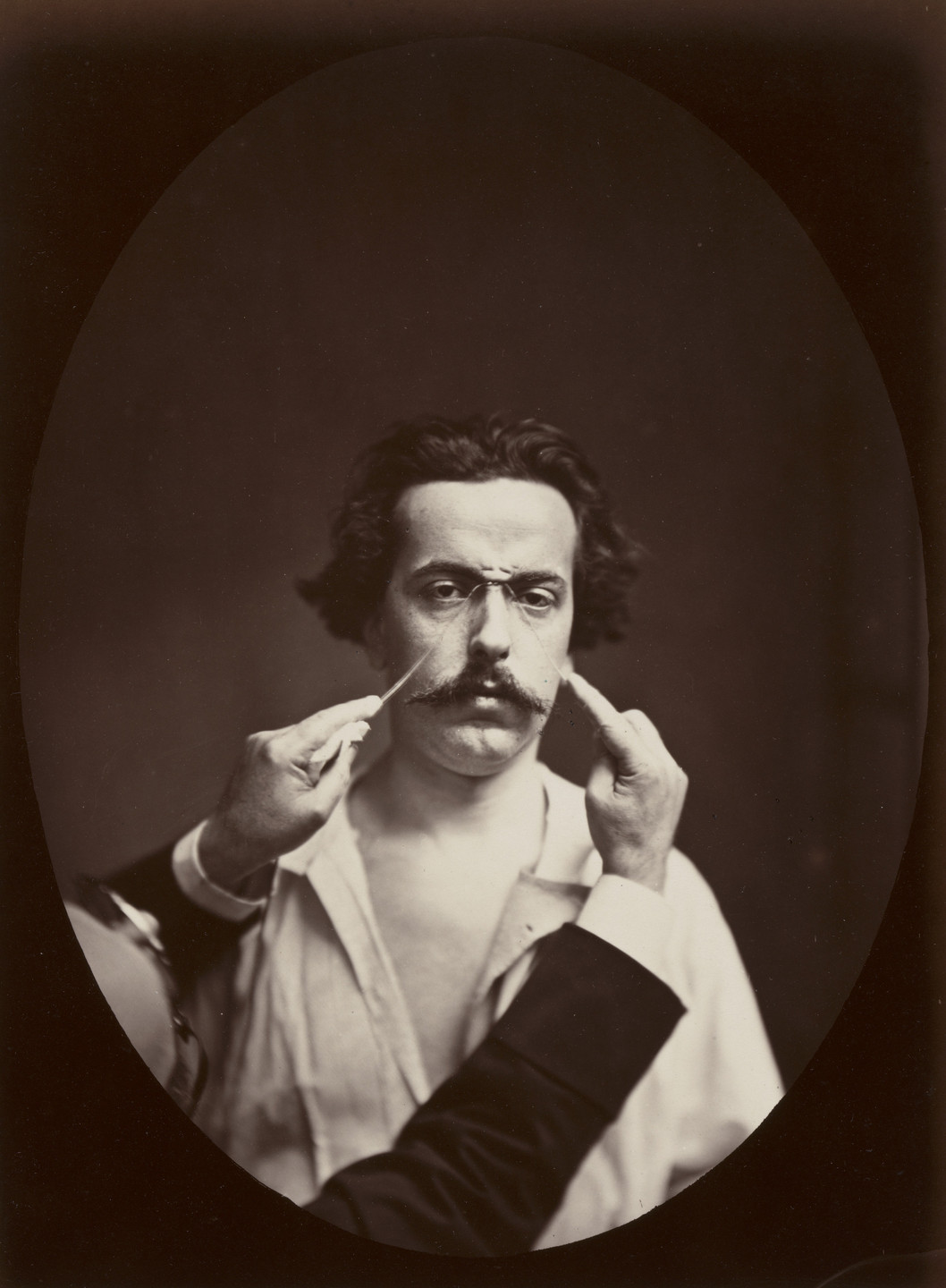 Guillaume-Benjamin-Armand Duchenne de Boulogne, Adrien Tournachon. Plate 16 from the chapter The Muscle of Aggression. 1852-56