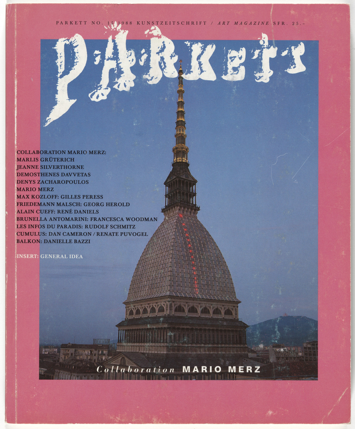 Mario Merz, General Idea, Markus Raetz, Various Artists. Parkett no. 15. 1988