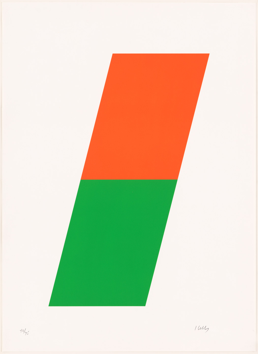 Ellsworth Kelly. Orange Green from Series of Ten Lithographs. 1970