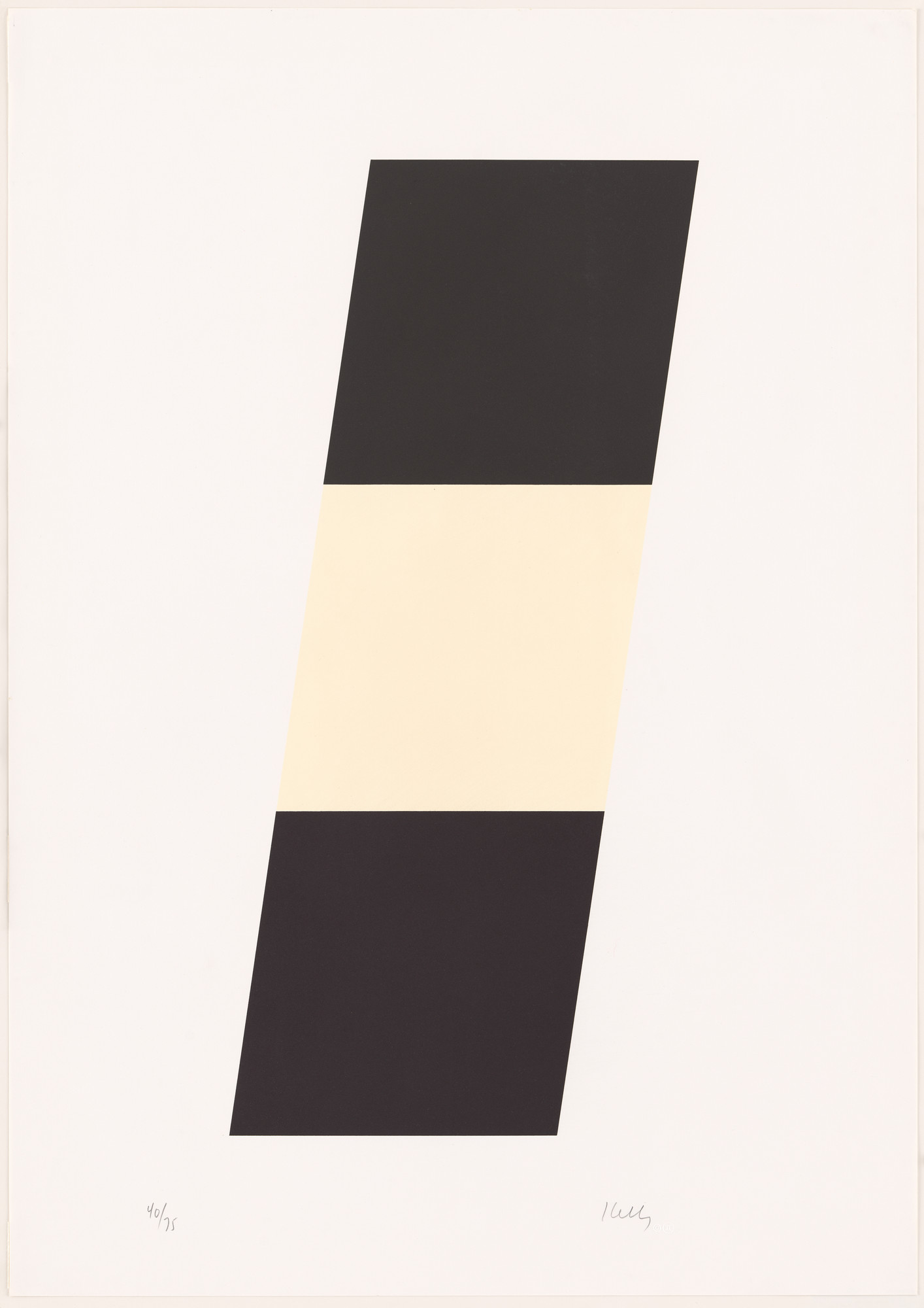 Ellsworth Kelly. Black White Black from Series of Ten Lithographs