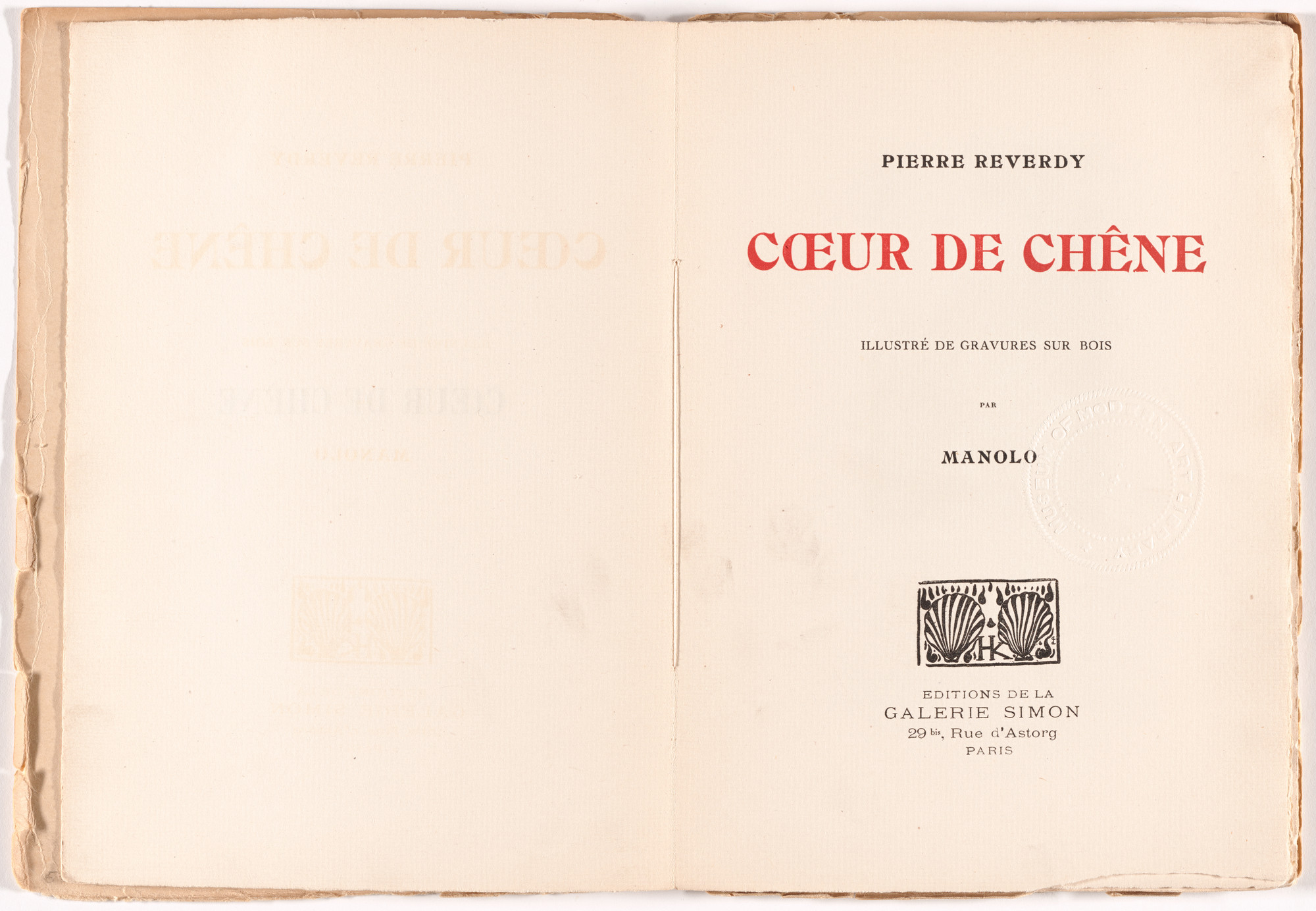 Manolo (Manuel Martínez Hugué). Coeur de chêne. 1921