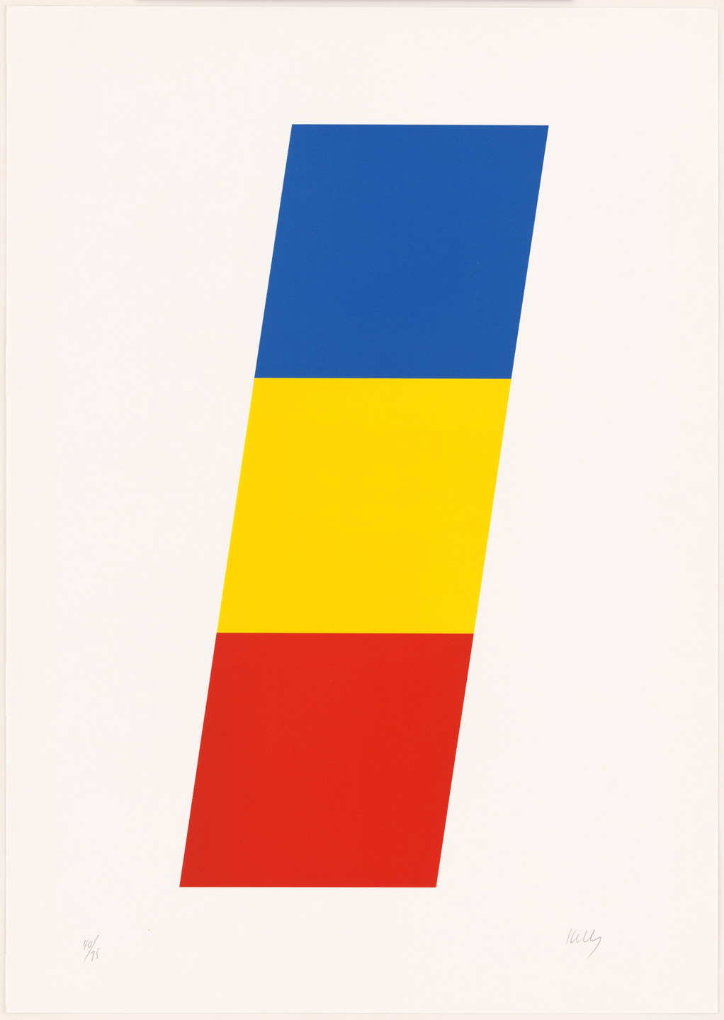 Ellsworth Kelly. Blue Yellow Red from Series of Ten Lithographs. 1970