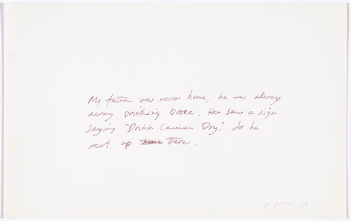 Richard Prince. Untitled ("My father was never home...")