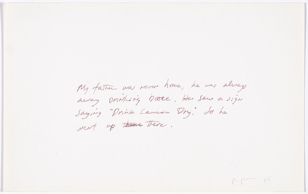 Untitled ("My father was never home...")