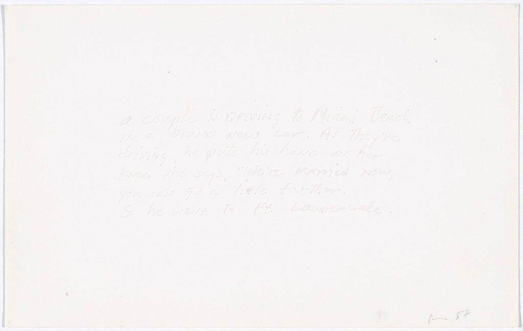 Untitled ("A couple is driving...")
