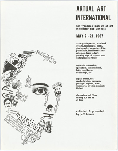 Poster for Aktual Art International, San Francisco Museum of Art, May 2–21, 1967