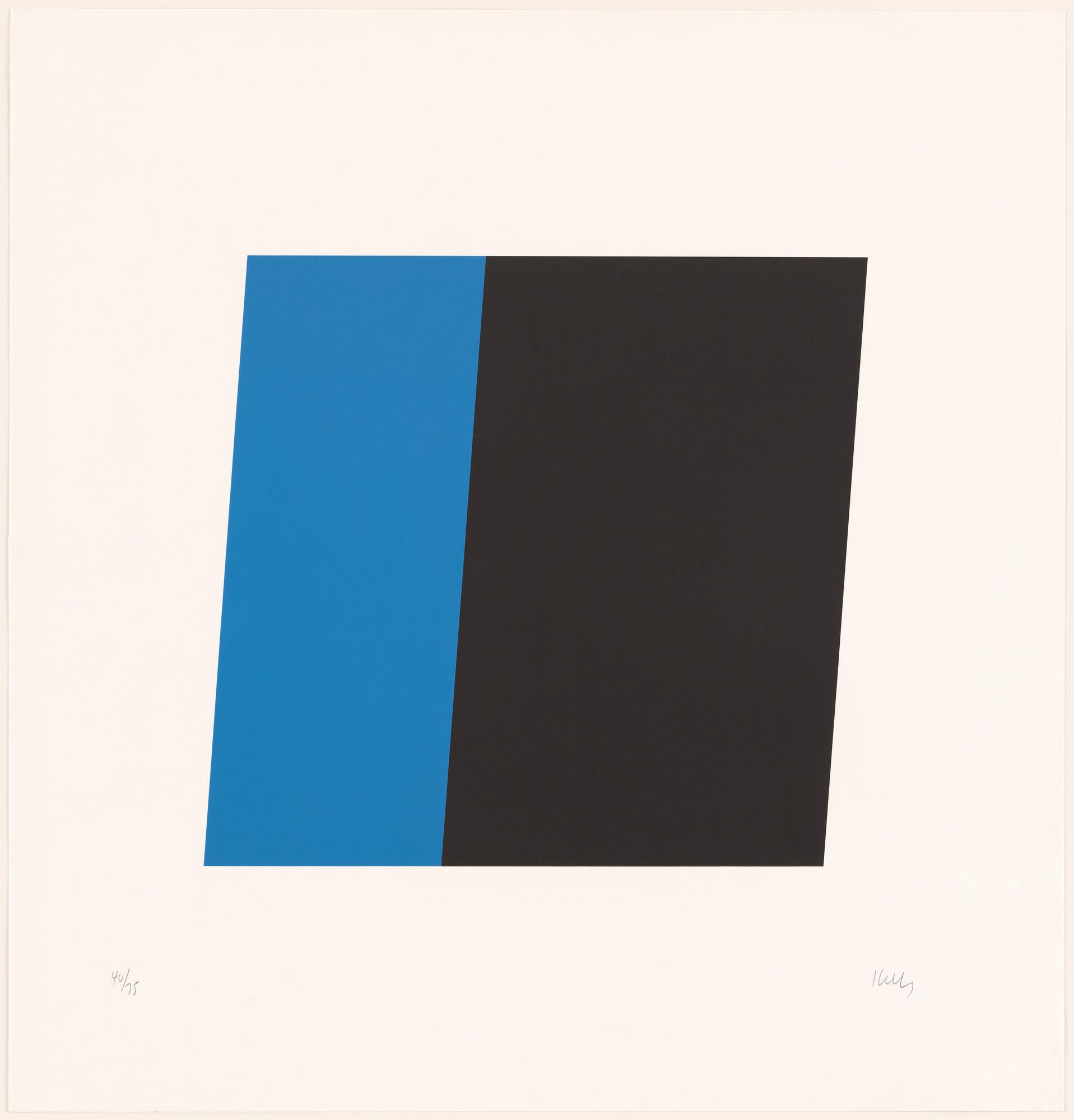 Ellsworth Kelly. Blue Black from Series of Ten Lithographs
