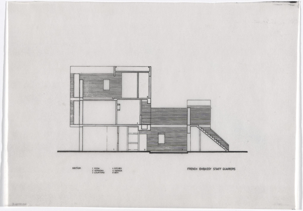 French Embassy Staff Quarters, New Delhi, India, Raj Rewal, 1967