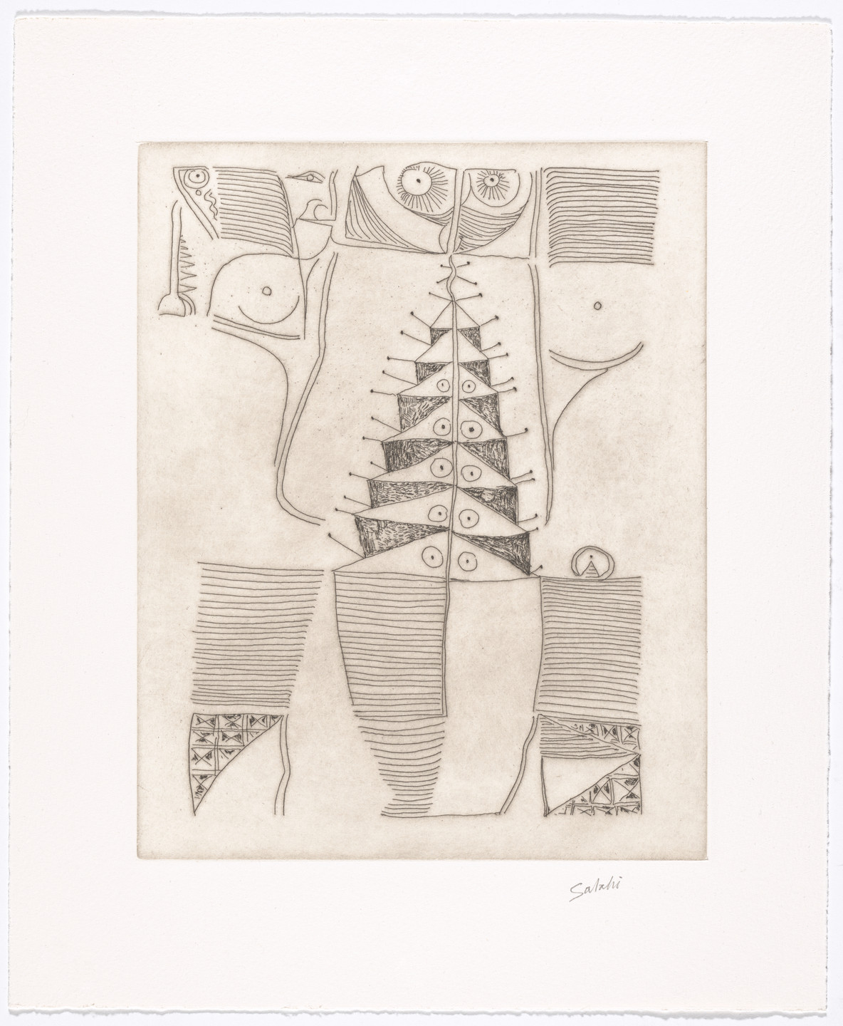 Ibrahim El-Salahi. Untitled from The Group. 2016