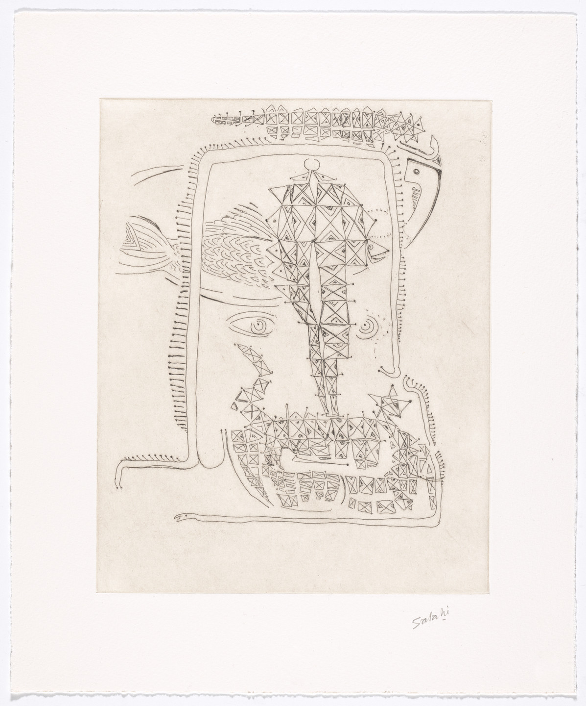 Ibrahim El-Salahi. Untitled from The Group. 2016