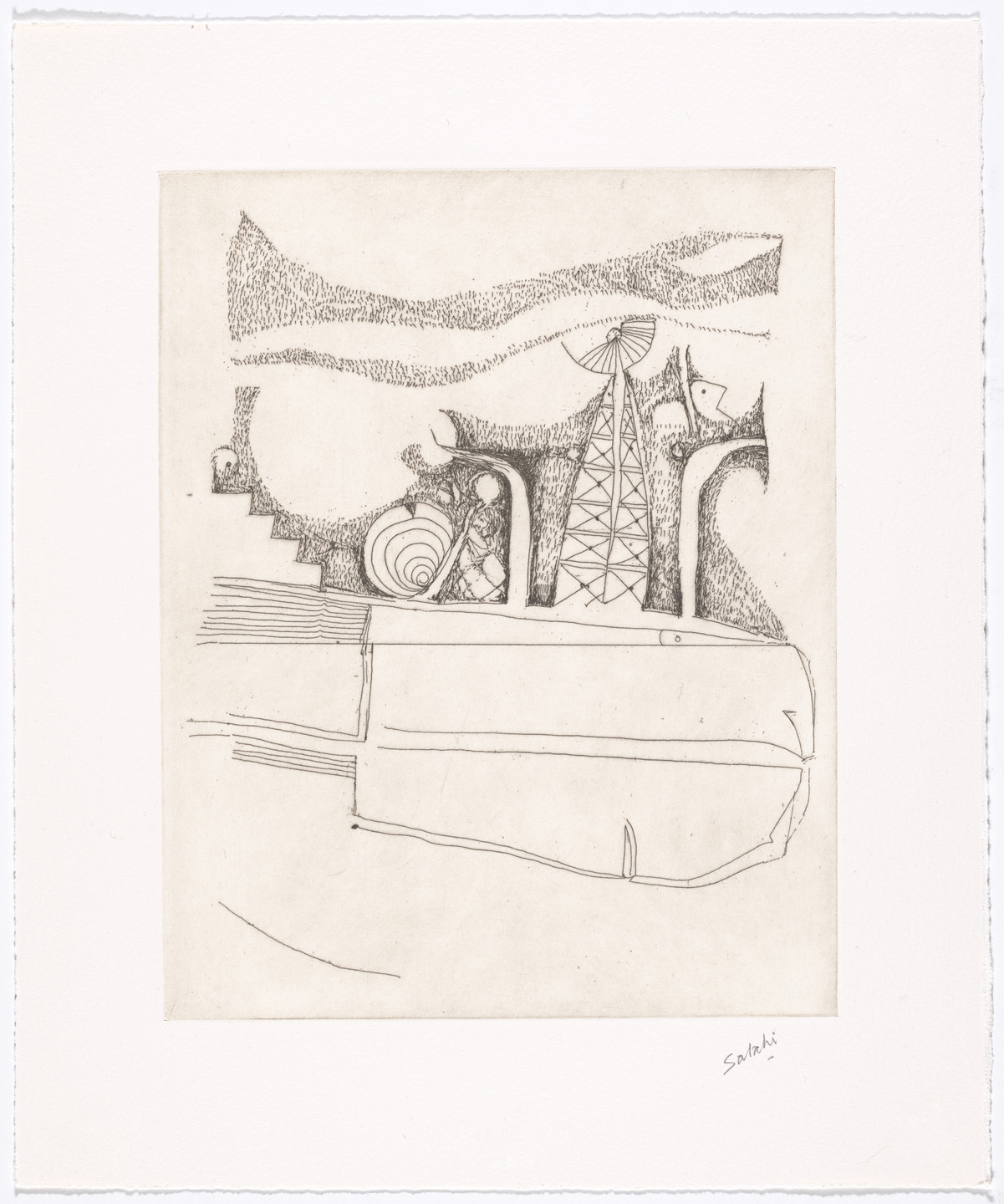 Ibrahim El-Salahi. Untitled from The Group. 2016