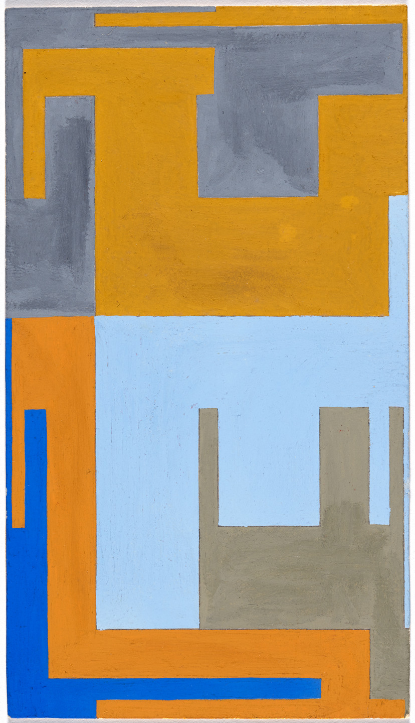 Willys de Castro. Study for Surface Distribution on a Modulated Reticular System no. 3 (Distribuição de superfície sobre um sistema reticular modulado no. 3). 1953