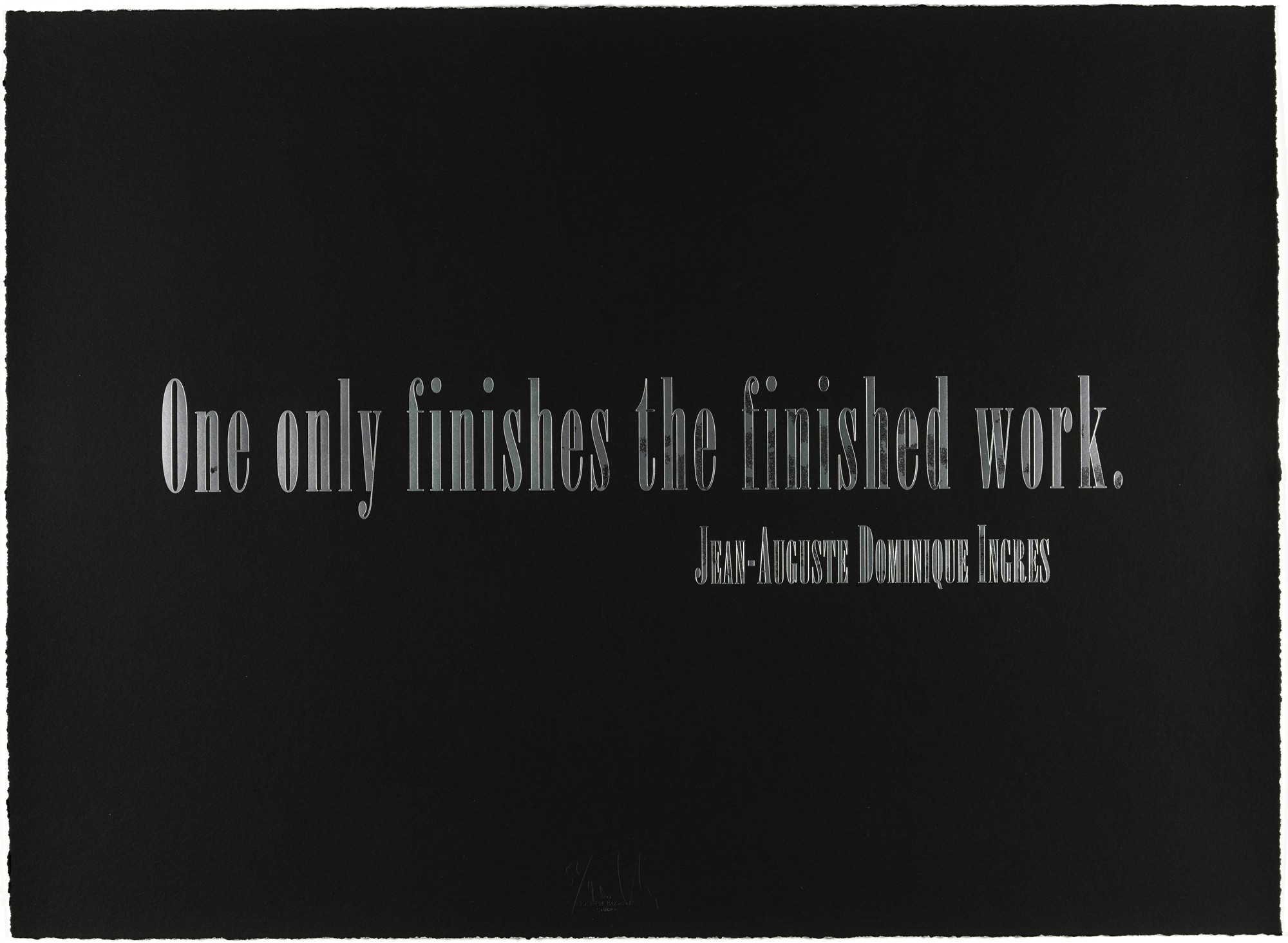 'Titled Quotation (For L.C.)' from The Leo Castelli 90th Birthday Portfolio