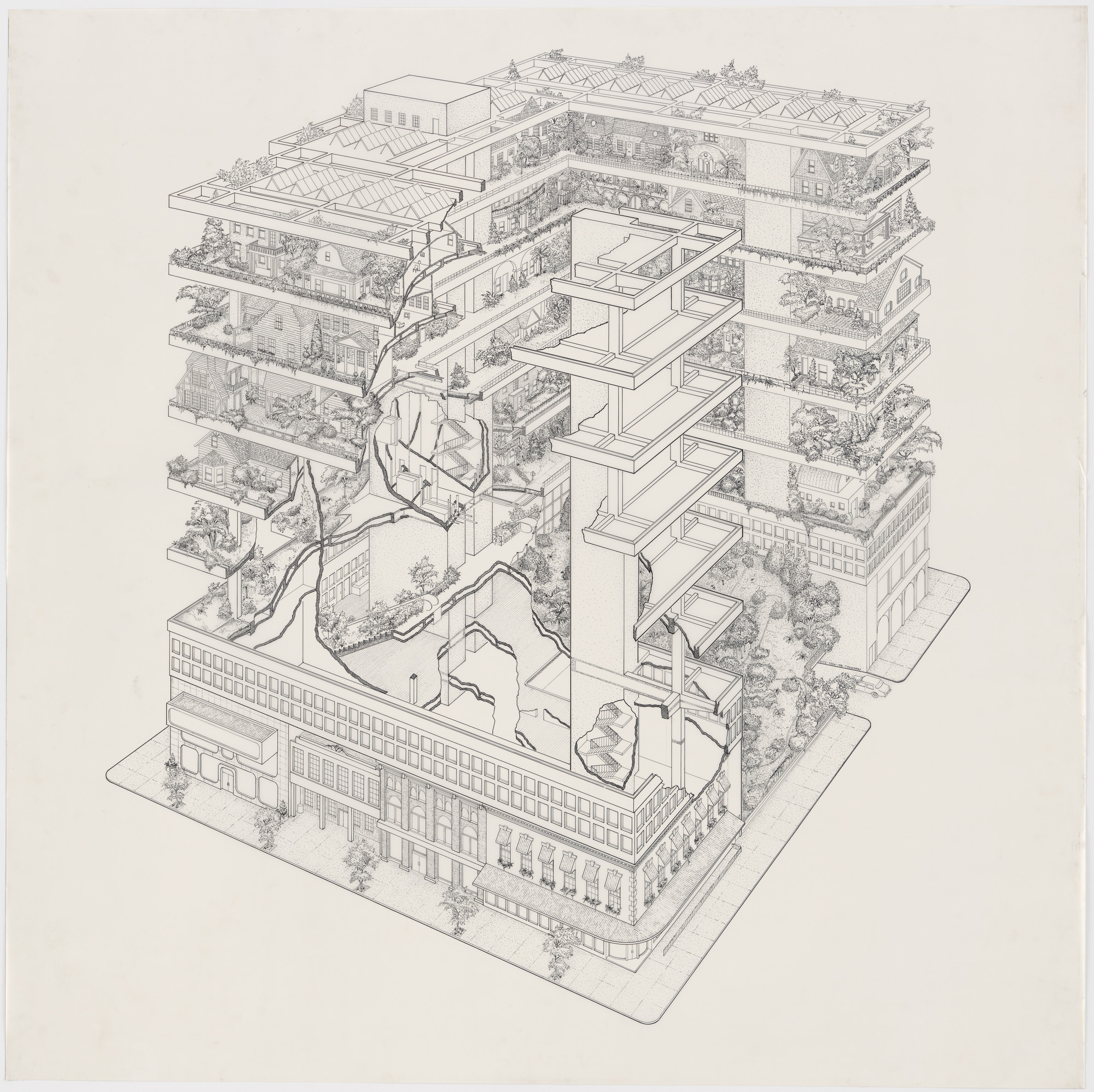 James Wines. Highrise of Homes project. 1981 | MoMA
