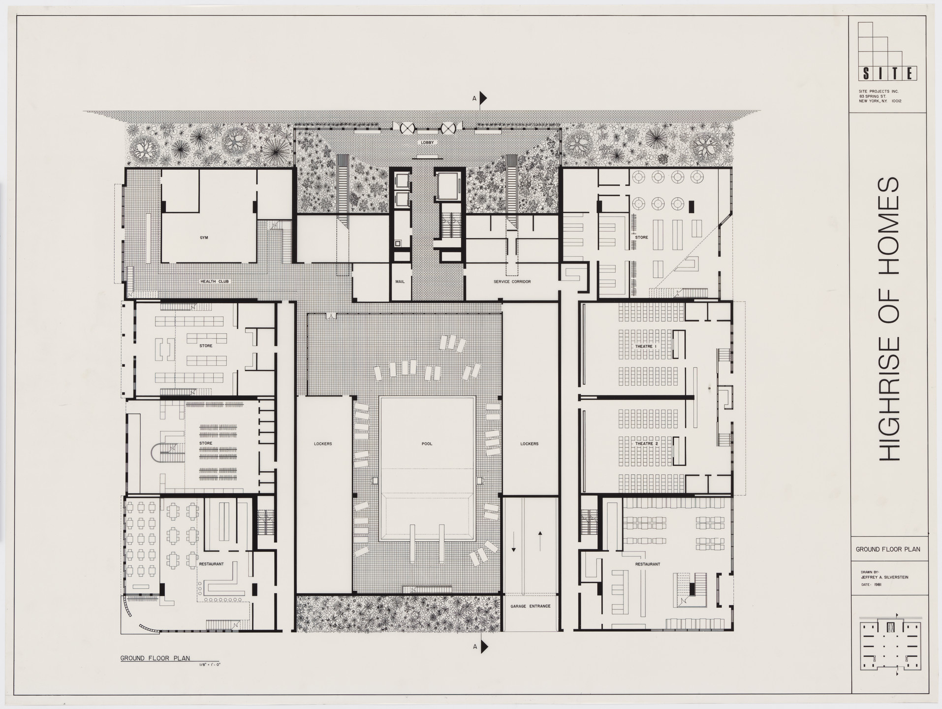 James Wines. Highrise of Homes project (Plan). 1981