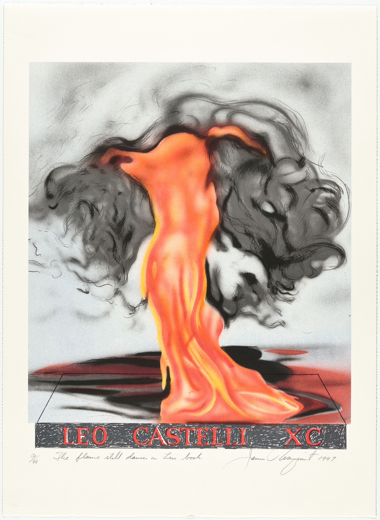 James Rosenquist. The Flame Still Dances on Leo's Book from The Leo Castelli 90th Birthday Portfolio