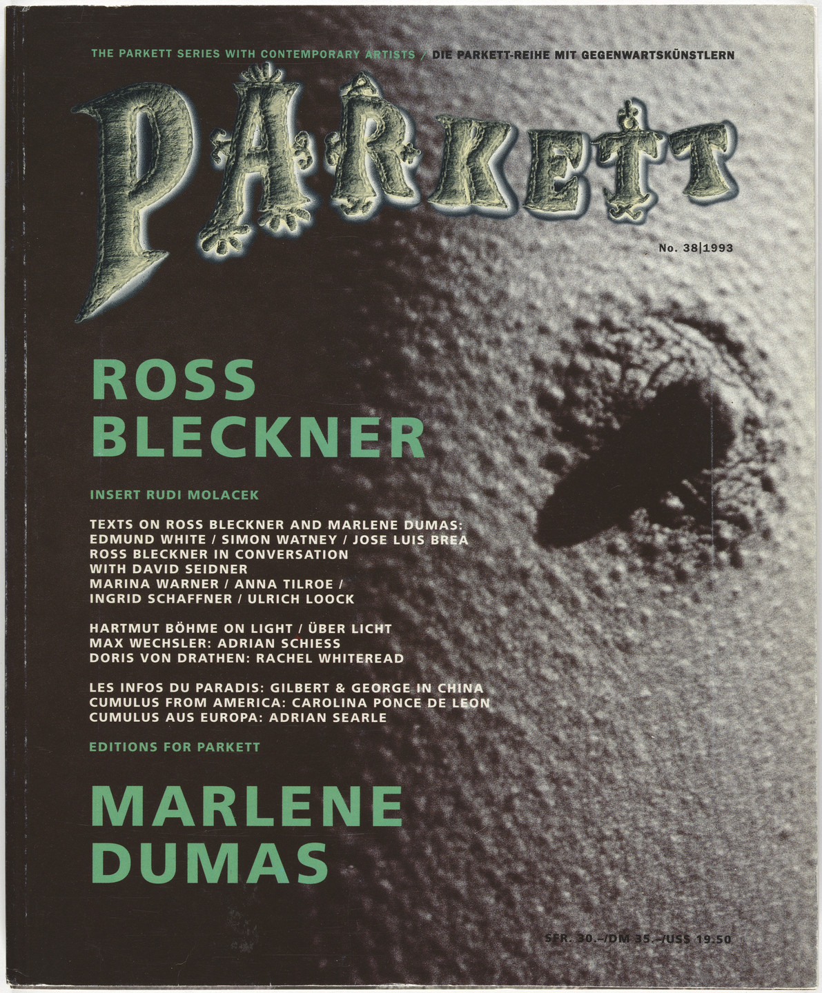 Ross Bleckner, Marlene Dumas, Rudi Molacek, Jean-Jacques Rullier, Various Artists. Parkett no. 38. 1993