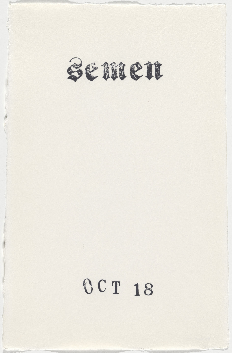 Kiki Smith. Untitled (Book of Hours). 1986–2003