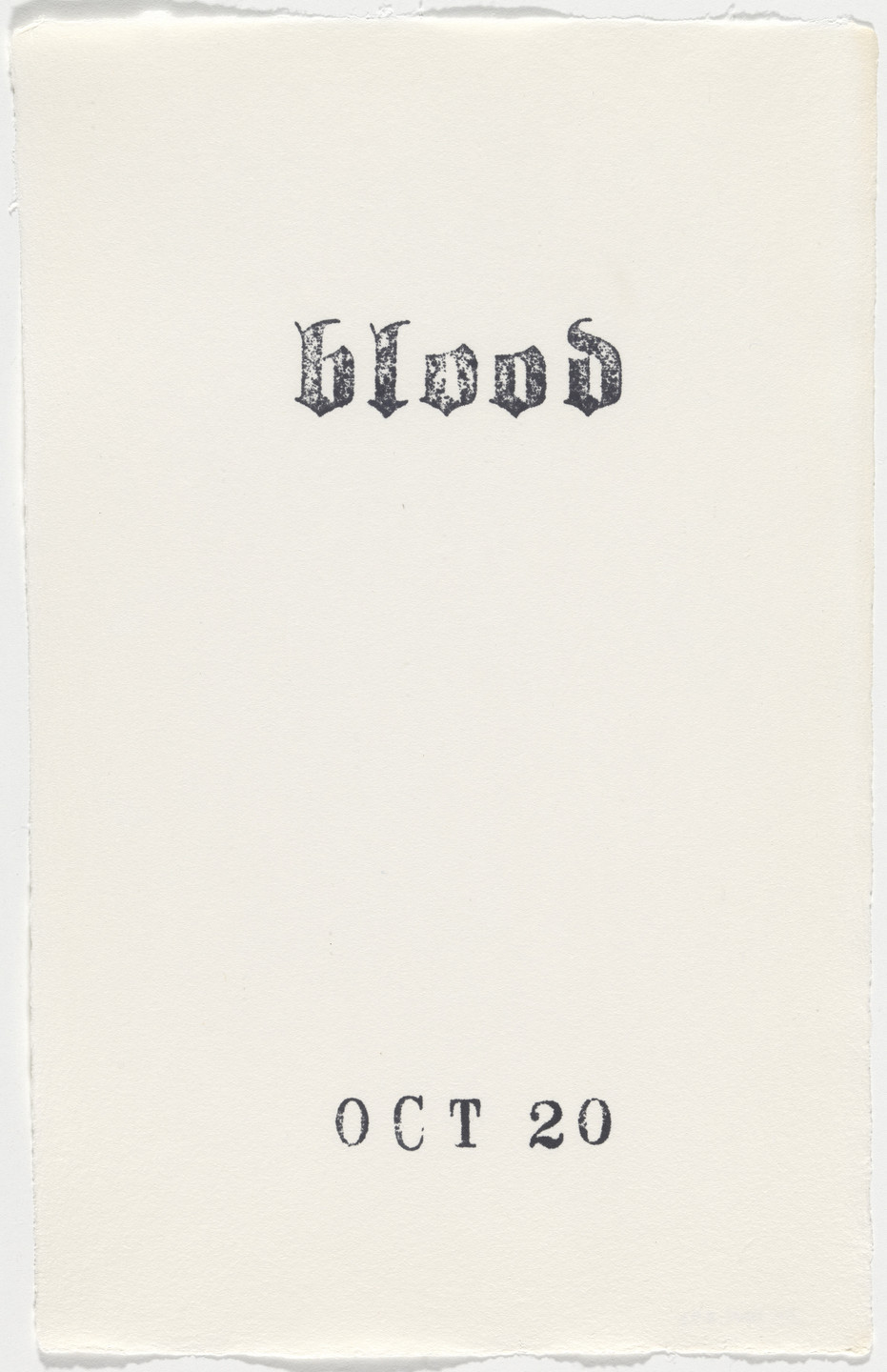 Kiki Smith. Untitled (Book of Hours). 1986–2003