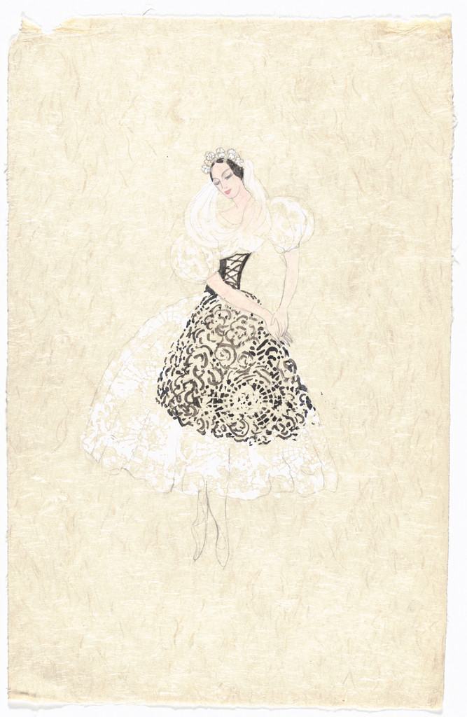 Baiser de la fee:  Costume design for the ballet, Alice Halicka, 1937