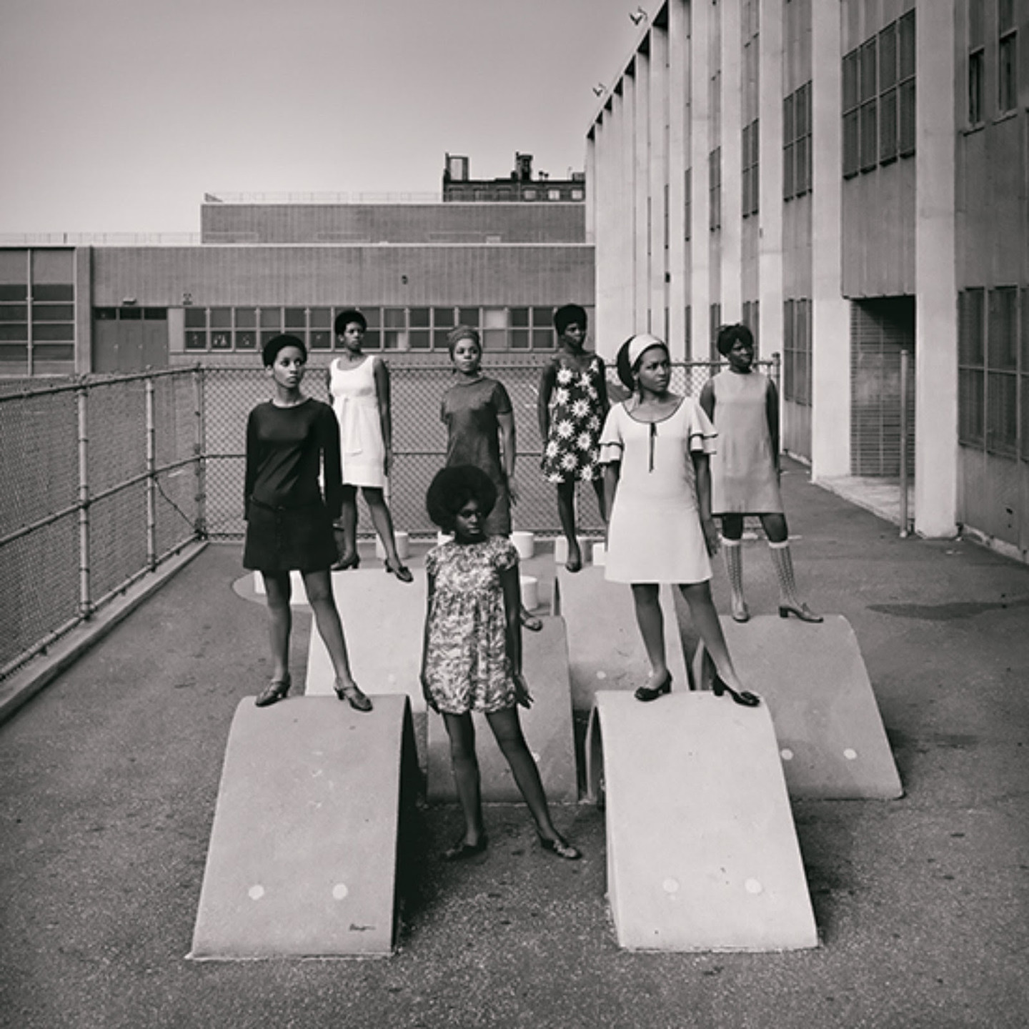 Kwame Brathwaite. Untitled (Photo shoot at a school for one of the many modeling groups who had begun to embrace natural hairstyles in the 1960s). 1964-68